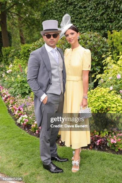 Ryan Thomas and Lucy Mecklenburgh attend day one of Royal Ascot 2023 at Ascot Racecourse on June 20, 2023 in Ascot, England.