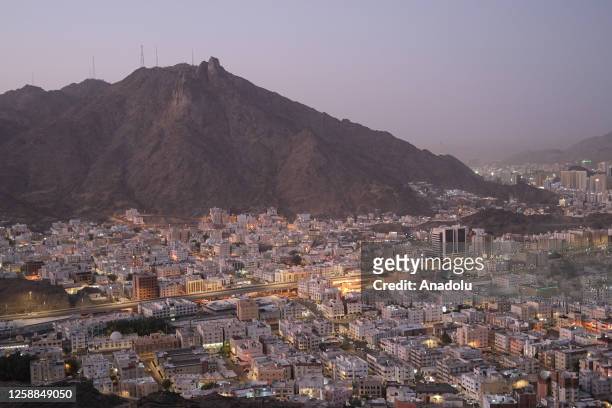 General view of Cave of Hira, where the first revelation was delivered to the Prophet Muhammad in Mecca, Saudi Arabia on June 20, 2023. Pilgrim...