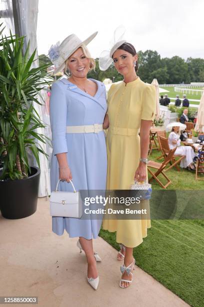 Natalie Rushdie and Lucy Mecklenburgh attend day one of Royal Ascot 2023 at Ascot Racecourse on June 20, 2023 in Ascot, England.