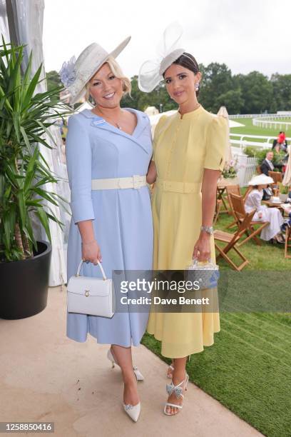 Natalie Rushdie and Lucy Mecklenburgh attend day one of Royal Ascot 2023 at Ascot Racecourse on June 20, 2023 in Ascot, England.