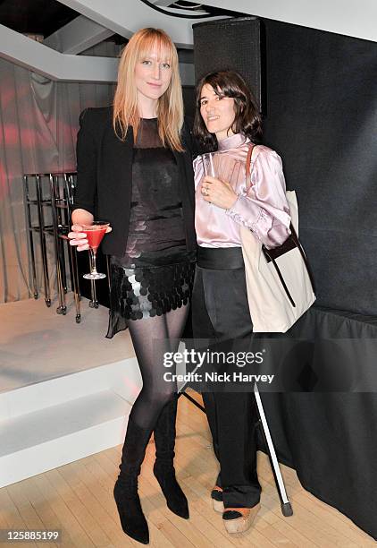 Jade Parfitt and Bella Freud attend the Rodial BEAUTIFUL Awards at Sanderson Hotel on February 1, 2011 in London, England.