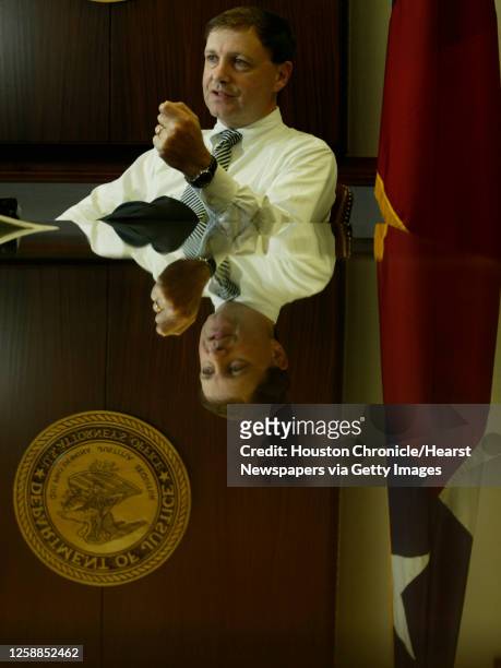 Interim U.S. Attorney Chuck Rosenberg speaks during a Q&A interview, Tuesday, July 5, 2005.