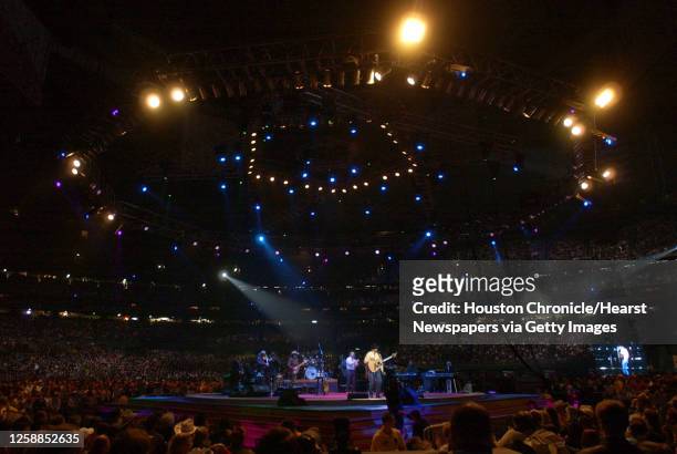 An overall of the last concert in the Astrodome during the George Strait concert at the Reliant Astrodome, Sunday night.