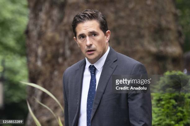 Minister of State in the Cabinet Office Johnny Mercer leaves 10 Downing Street after attending the weekly Cabinet meeting in London, United Kingdom...
