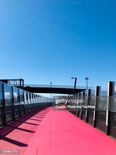 cycling around auckland’s light path - auckland light path stock pictures, royalty-free photos & images