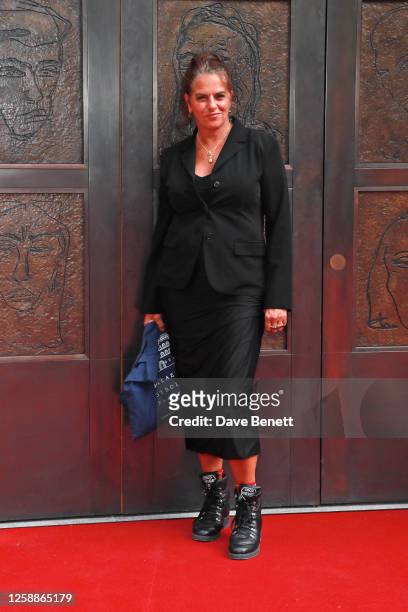Tracey Emin attends the National Portrait Gallery's reopening in front of "The Doors" , a new commission by Tracey Emin CBE RA, on June 20, 2023 in...