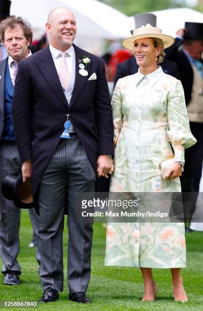 Mike Tindall & Zara Tindall attend day one of Royal Ascot 2023 at Ascot Racecourse on June 20, 2023 in Ascot, England.