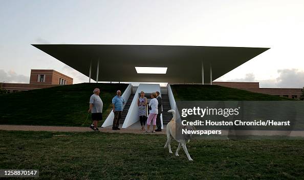 James Turrel Rice Passers-by walk near the new Skyspace by James Turrell at Rice... News ...