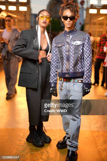 Willow Smith and Jaden Smith at the Louis Vuitton Spring 2024 Menswear Collection Runway Show on June 20, 2023 in Paris, France.