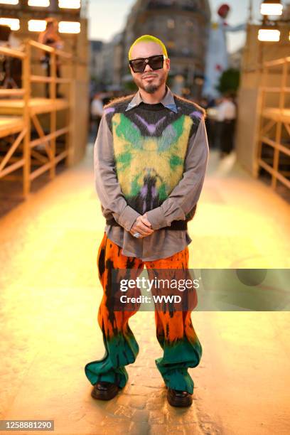 Balvin at the Louis Vuitton Spring 2024 Menswear Collection Runway Show on June 20, 2023 in Paris, France.