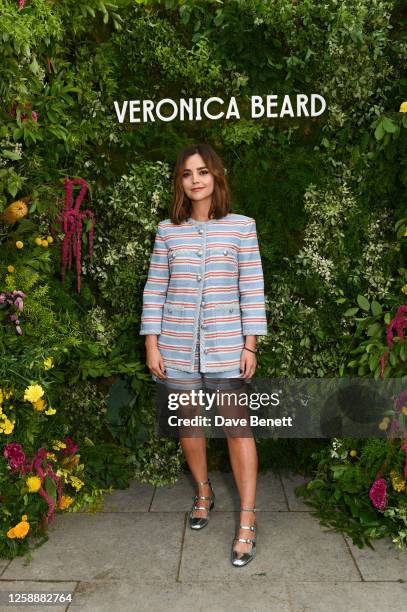 Jenna Coleman attends Veronica Beard's Summer Fair party at The Serpentine Pavilion on June 20, 2023 in London, England.