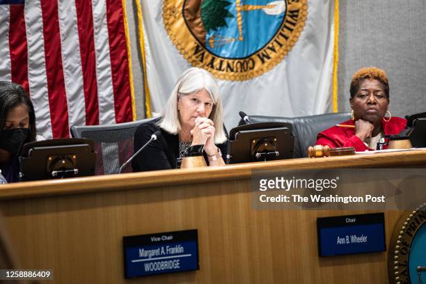 Prince William County Board of Supervisors Chair Ann Wheeler during the voting on a controversial data center proposal, the 2,100 acre data center...