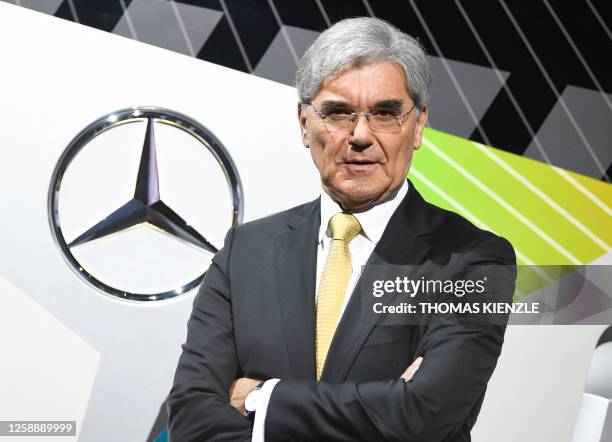 Joe Kaeser, chairman of the supervisory board of Daimler Truck Holding AG, poses at the company's annual general meeting in Stuttgart, southern...