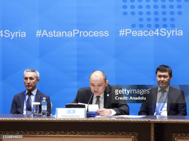Kanat Tumysh Deputy Minister of Foreign Affairs of the Republic of Kazakhstan announces the joint final declaration of 20th regular Syria Peace talks...
