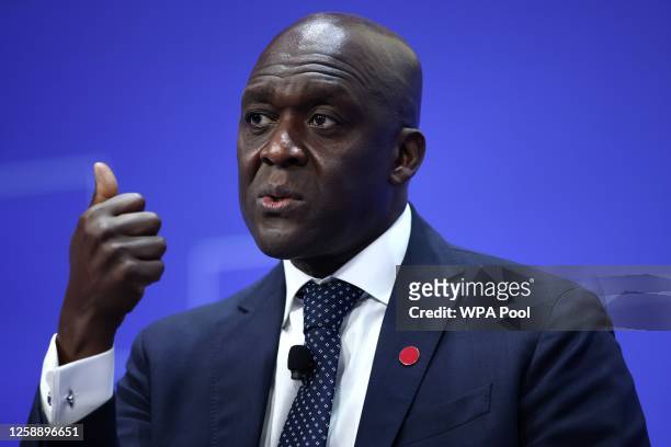 International Finance Corporation managing director Makhtar Diop speaks during 'The Framework for Lasting Recovery' session on the first day of the...