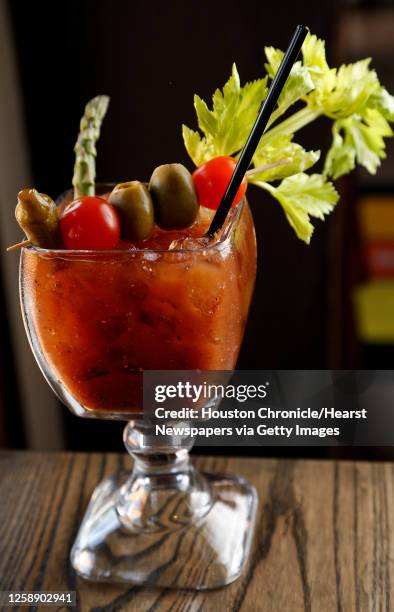 The build-your own Bloody Mary at Brick & Spoon, Thursday, June 19 in Houston.