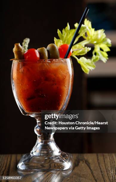 The build-your own Bloody Mary at Brick & Spoon, Thursday, June 19 in Houston.