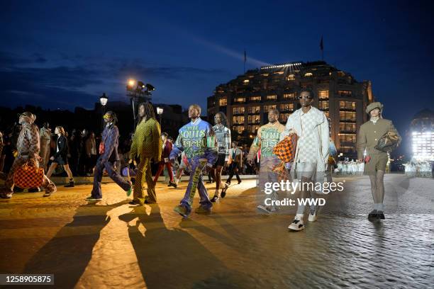 Ambiance at the Louis Vuitton Spring 2024 Menswear Collection Runway Show on June 20, 2023 in Paris, France.