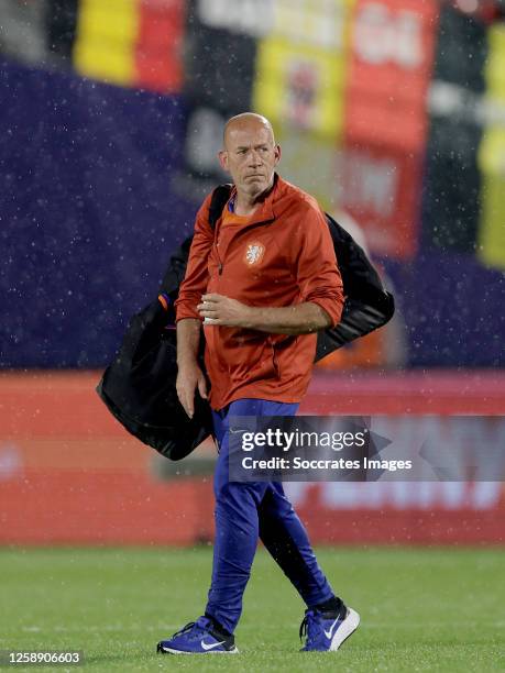 Kit manager Rob Adelaar of Holland U21 during the EURO U21 match between Belgium U21 v Holland U21 at the Mikheil Meskhi I Stadium on June 21, 2023...