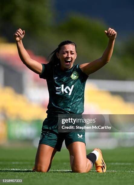 Dublin , Ireland - 21 June 2023; Katie McCabe during a Republic of Ireland women training session at Tallaght Stadium in Dublin.