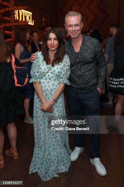 Lauren Kemp and Gary Kemp attend a special screening and Q&A for 'WHAM!' at The Ham Yard Hotel on June 21, 2023 in London, England.