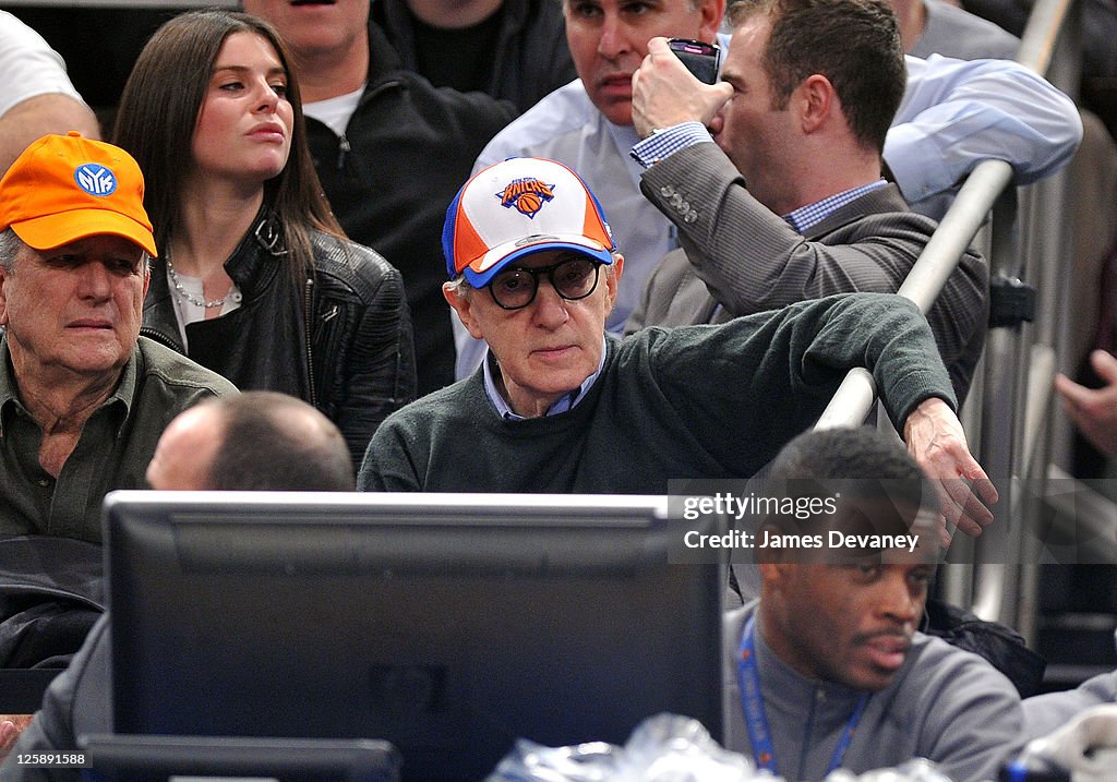 Celebrities Attend The Dallas Mavericks Vs New York Knicks Game - February 2, 2011