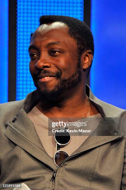 Will.i.am of the Black Eyed Peas speaks at the Bridgestone Super Bowl XLV Halftime Show press conference on February 3, 2011 in Dallas, Texas.