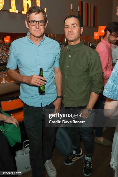 Louis Theroux and Justin Theroux attend a special screening and Q&A for 'WHAM!' at The Ham Yard Hotel on June 21, 2023 in London, England.