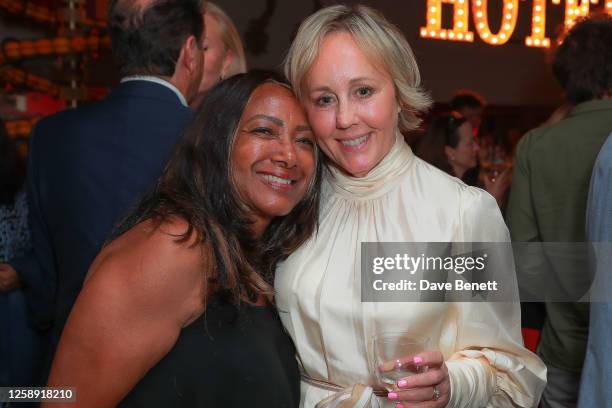 Dee C. Lee and Shirlie Holliman attend a special screening and Q&A for 'WHAM!' at The Ham Yard Hotel on June 21, 2023 in London, England.