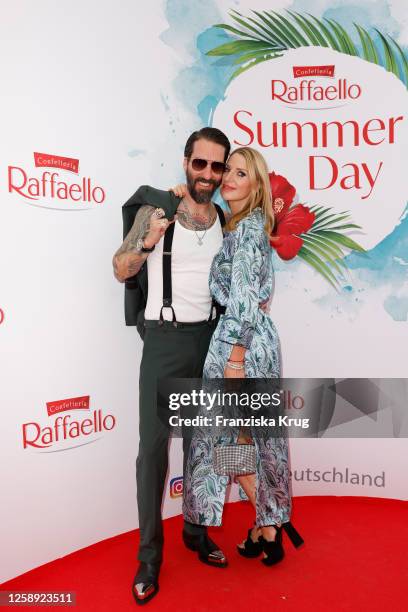 Alec Völkel and Johanna Völkel during the "Raffaello Summer Day" at KPM Hotel & Residences on June 21, 2023 in Berlin, Germany.