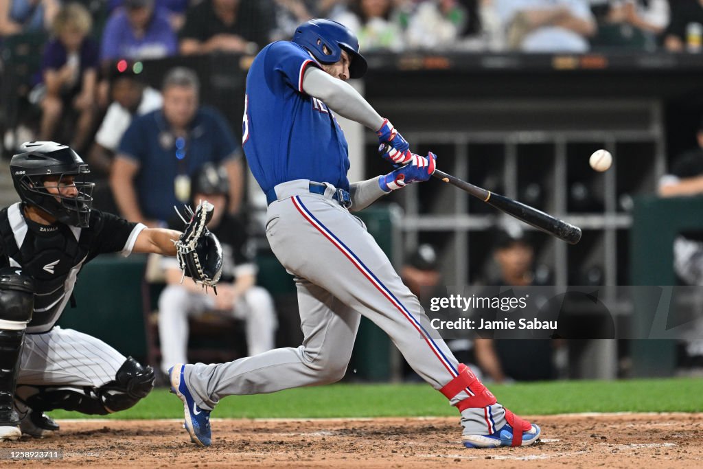 Texas Ranger Heim Jonah Heim of the Texas Rangers hits a three-run home run in the ...