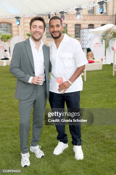 Philipp Isterewicz, David Mendez during the "Raffaello Summer Day" at KPM Hotel & Residences on June 21, 2023 in Berlin, Germany.