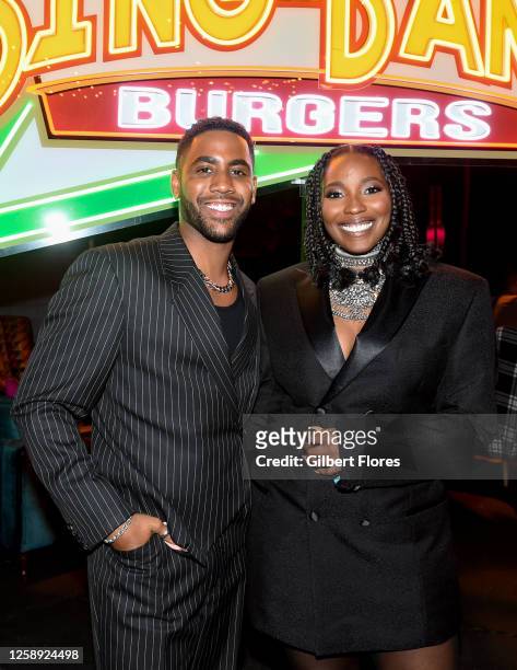 Jharrel Jerome and Olivia Washington at the premiere of "I'm a Virgo" held at the Harmony Gold on June 21, 2023 in Los Angeles, California.