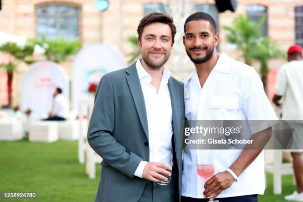 Philipp Isterewicz and David Mendez during the "Raffaello Summer Day" at KPM Hotel & Residences on June 21, 2023 in Berlin, Germany.