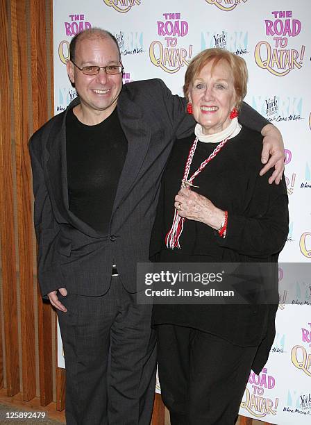 Composer David Krane and Marni Nixon attend the Off-Broadway opening night of "The Road to Qatar" at The York Theatre at Saint Peter's on February 3,...