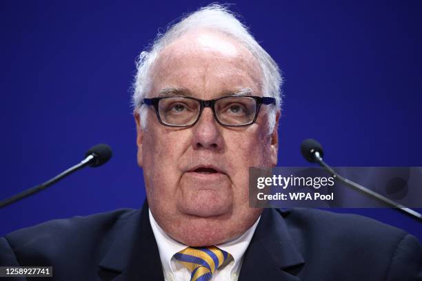 Howard G. Buffett, chief executive officer of the Howard G. Buffett Foundation, addresses the opening plenary on the second day of the Ukraine...