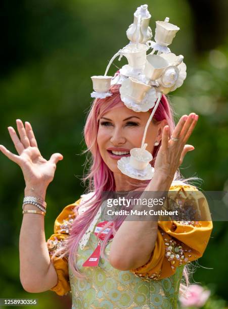 Racegoer attends day three of Royal Ascot 2023 at Ascot Racecourse on June 22, 2023 in Ascot, England.