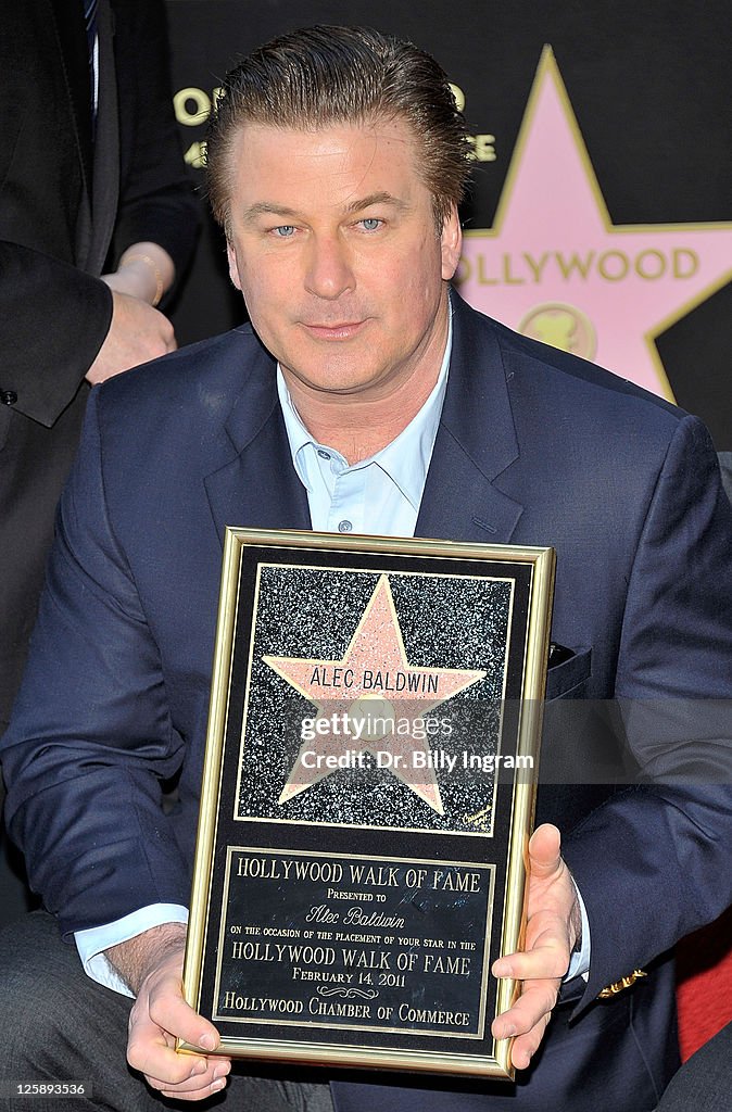 Alec Baldwin Hollywood Walk Of Fame Induction Ceremony