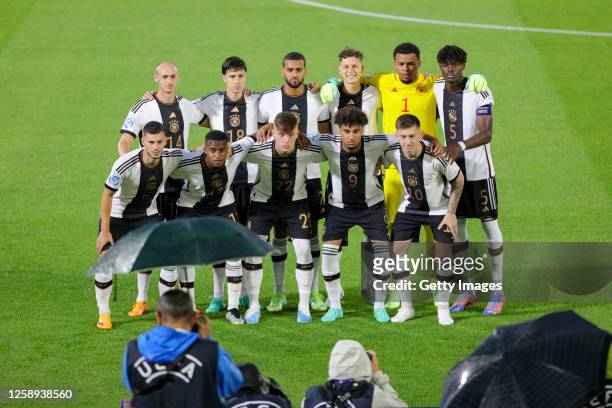 Team photo from Germany prior to the UEFA Under-21 Euro 2023 match between Germany and Israel on June 22, 2023 in Kutaisi, Georgia.