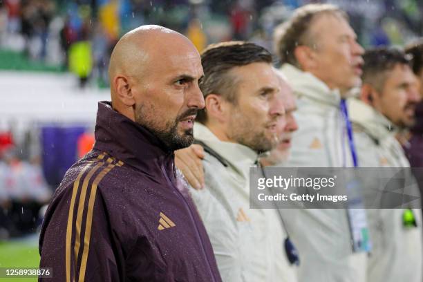 Head coach Antonio Di Salvo of Germany looks on prior to the UEFA Under-21 Euro 2023 match between Germany and Israel on June 22, 2023 in Kutaisi,...