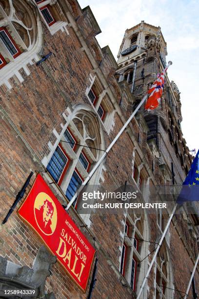 This picture taken on August 20, 2010 shows the Belfort museum in Brugge, where the bronze statue 'La Femme aux tiroirs' by Spanish artist Salvador...
