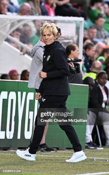Republic of Ireland international women's team manager, Vera Pauw pictured during the women's international football friendly game between Republic...