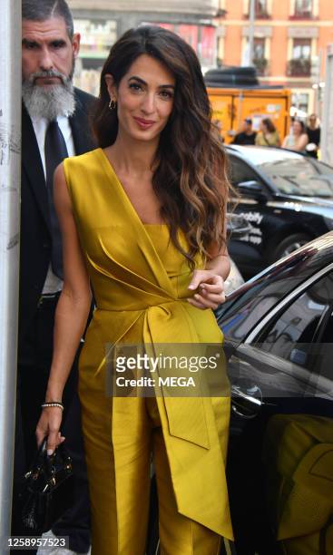 Amal Clooney is seen out and about on June 22, 2023 in Madrid, Spain.
