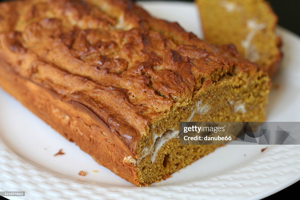 Pumpkin cheese swirl bread