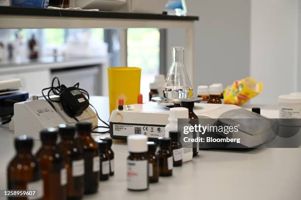 Sample of lavender on weighing scales at the Archer-Daniels-Midland Co. Innovation Food Lab in Manchester, UK, on Tuesday June 7, 2023. ADM expects...