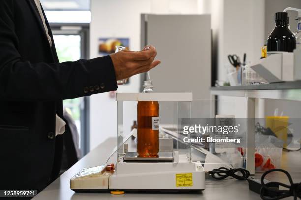Sample flavors mixed at the Archer-Daniels-Midland Co. Innovation Food Lab in Manchester, UK, on Tuesday June 7, 2023. ADM expects the...