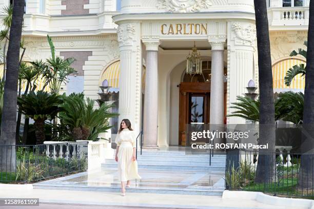 Reopening of the Carlton hotel in Cannes after two years of closure and seven years of work. Here the entrance of the hotel is photographed for Paris...