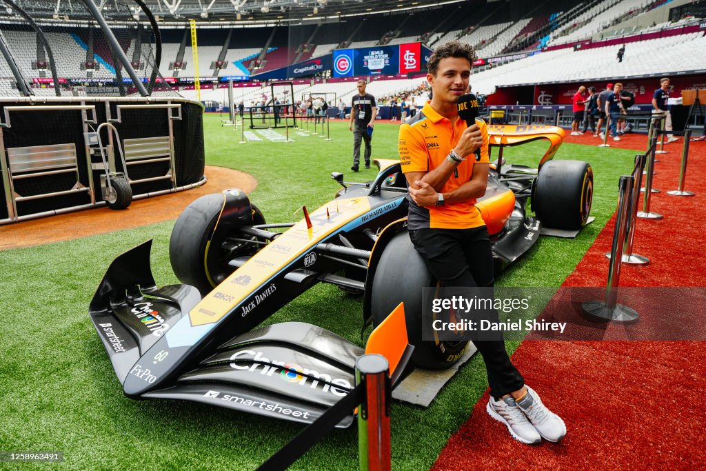 Lendon Racing Lando Norris of McLaren Racing during the 2023 London Series Workout ...