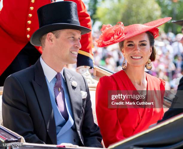 Prince William, Prince of Wales and Catherine, Princess of Wales attend day four of Royal Ascot 2023 at Ascot Racecourse on June 23, 2023 in Ascot,...