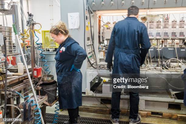 An SGS Canada Inc. Mineral concentrate quality certification laboratory in Quebec City, Quebec, Canada, on Tuesday, June 20, 2023. First Phosphate...